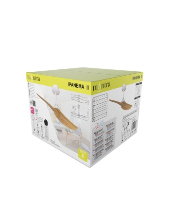 IPANEMA * VENTILADOR - BLANCO/MADERA - 2 PALAS